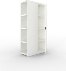 META Schrankmodul CLIP 150 mit Volltüren und 5 Böden, Farbe: Lichtgrau (RAL 7035), H x B x T: 200 x 100 x 40 cm - Bild 1