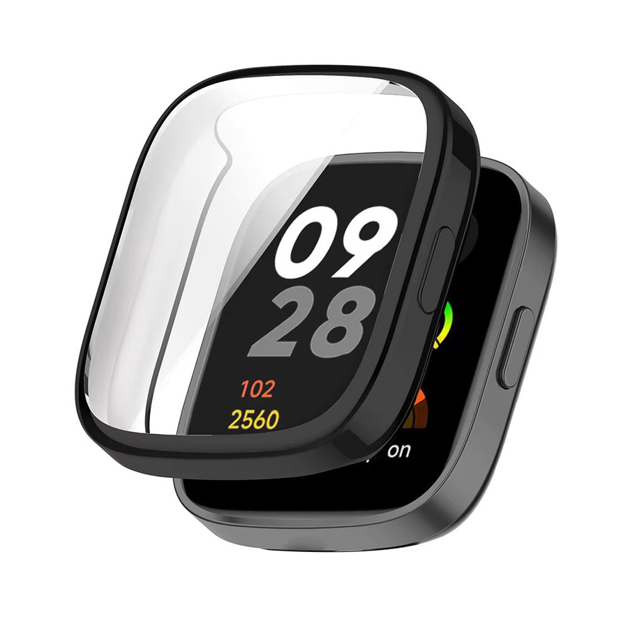 Xiaomi Redmi Watch 3 Active Hülle, Silikon, Schwarz, Transparent - Bild 3