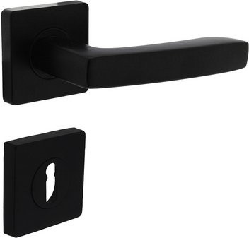Intersteel Türdrücker Minos Rosetten aus Zamak in Schwarz und Grau B/H: 55 x 55 mm - Bild 1