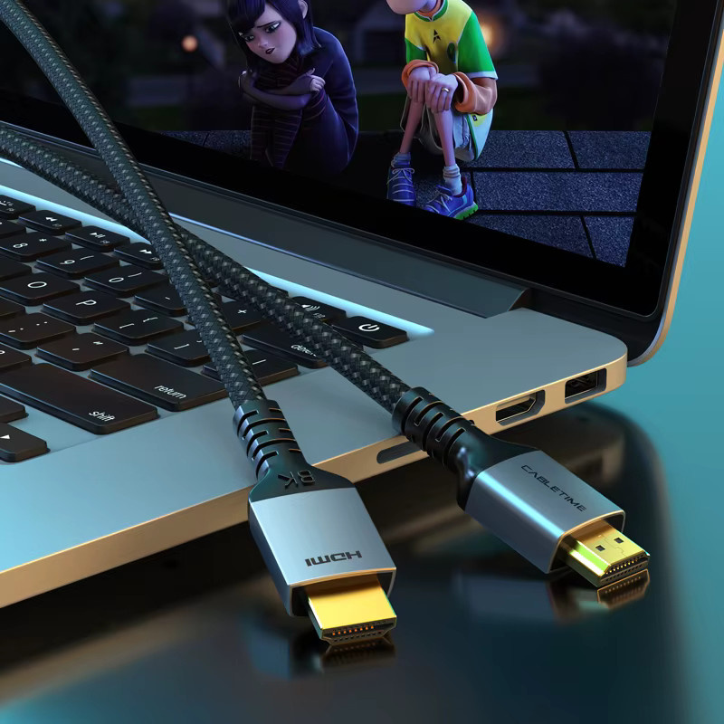 CABLETIME HDMI 2.1 Kabel 8K Ultra-Hochgeschwindigkeits 48Gbps in Schwarz - Bild 2
