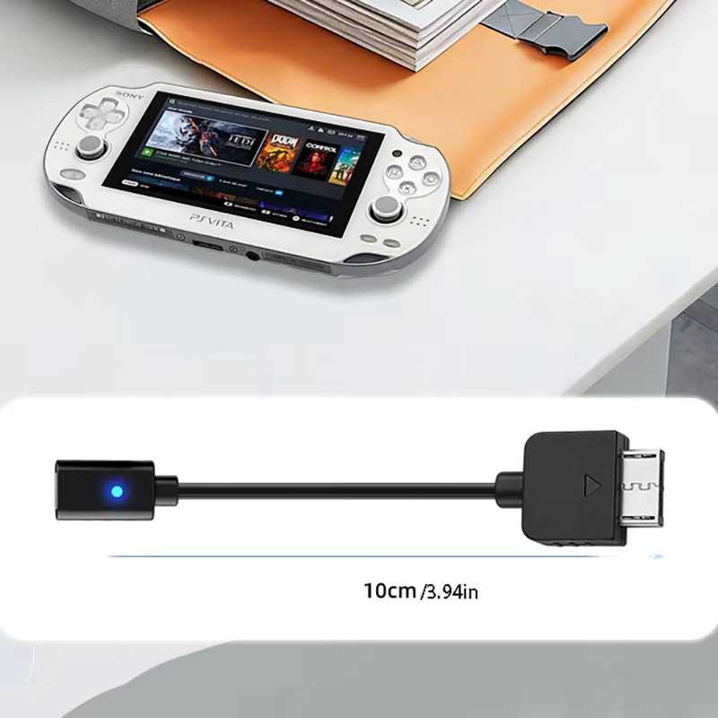 Sony USB-C Konverter Adapter für PlayStation Vita 1000 mit Anzeigelicht, Schwarz - Bild 5