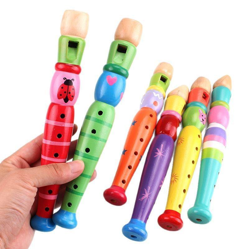 Fashnics 2-teiliges Set Holzflöte Bunt Musikinstrument 6-12 Jahre - Bild 1