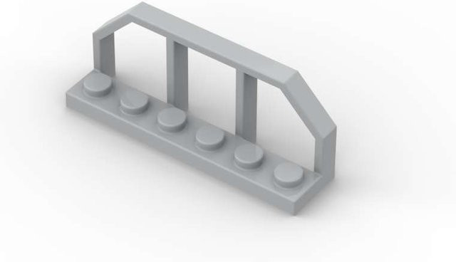 Yiran Toy Modifizierte 1x6 Bausteine Zaunplatte mit Zugwaggon-Ende 10-teiliges Set - Bild 1