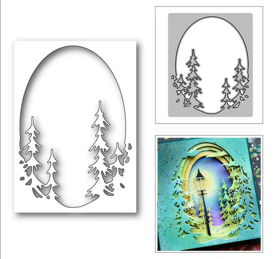 Metall Stanzschablone für Bastelarbeiten mit Motiven wie Blume, Gras, Baum und Meerjungfrau zur Papiergestaltung - Bild 3