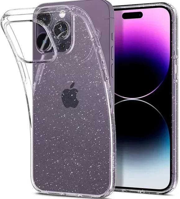 Glitzernde iPhone Hülle in Transparent mit Bling-Effekt für iPhone 16 15 14 13 12 11 Pro Max Plus Modelle - Bild 1