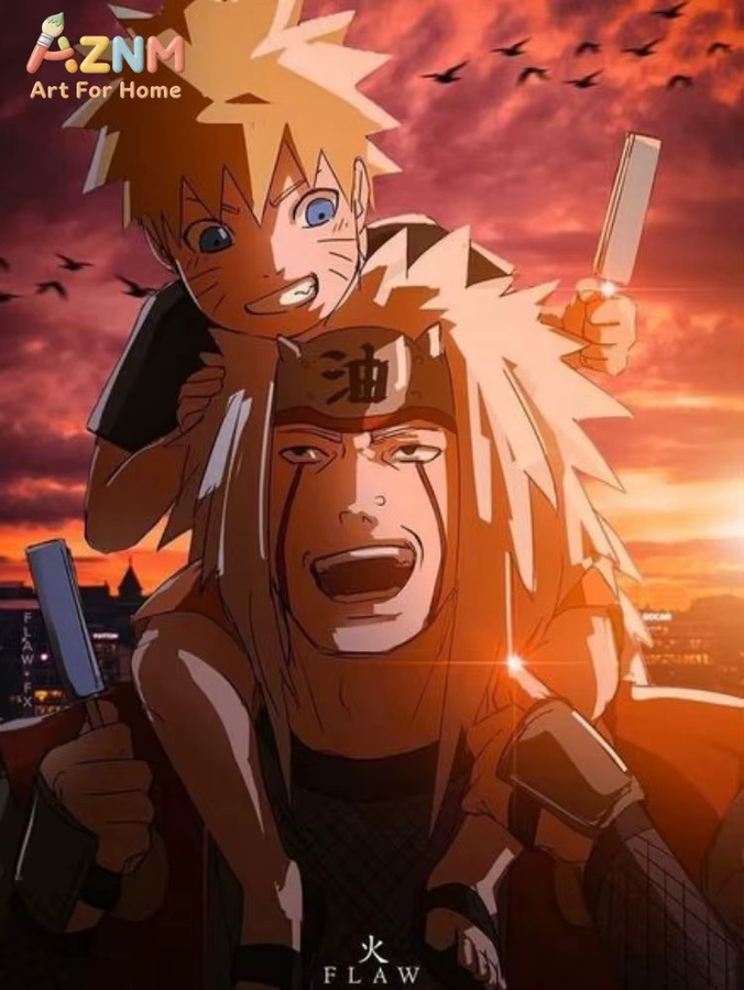 KAYOU Wandgemälde Naruto und Jiraiya in Mehrfarbig als Heimdekoration und Geschenk für Kinder - Bild 5