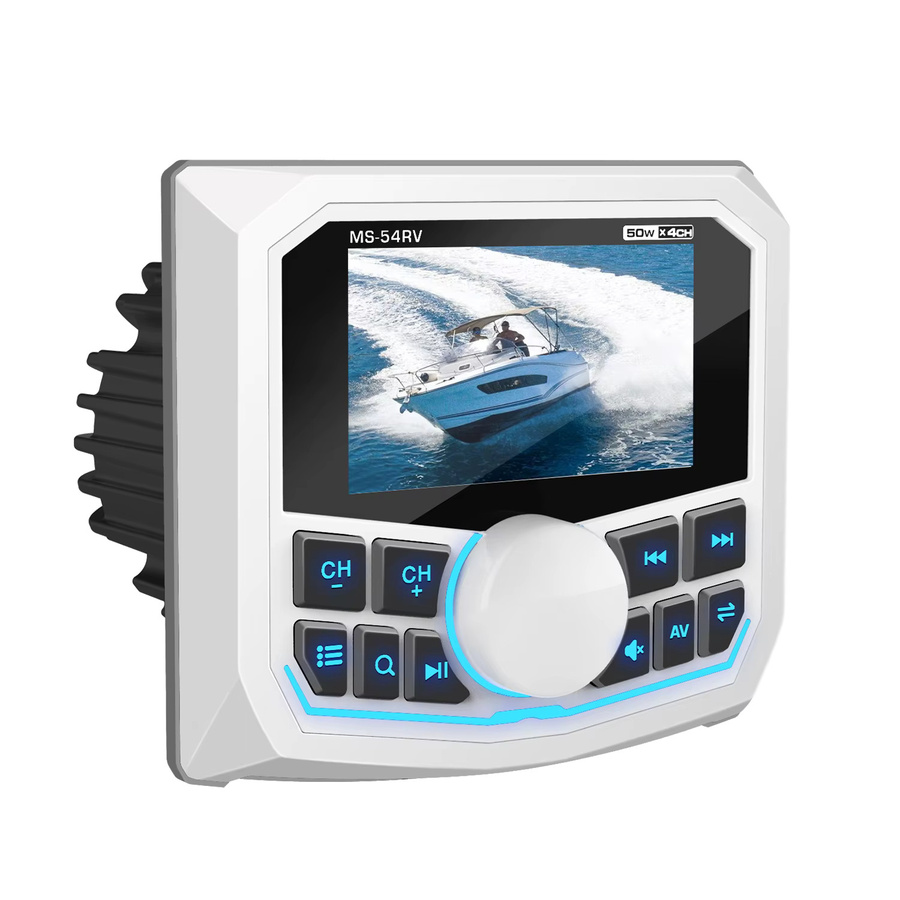 GRANDnavi MP5 Marine Stereo Wasserdicht IPX5 Boot Radio Player mit Bluetooth, FM, AM und RDS in Weiß - Bild 6