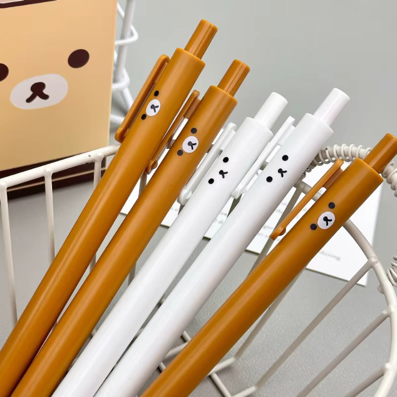 Rilakkuma 4er-Set Gelstifte in Mehrfarbig mit Cartoon-Prints, schnell trocknende Klickstifte für Schüler - Bild 5