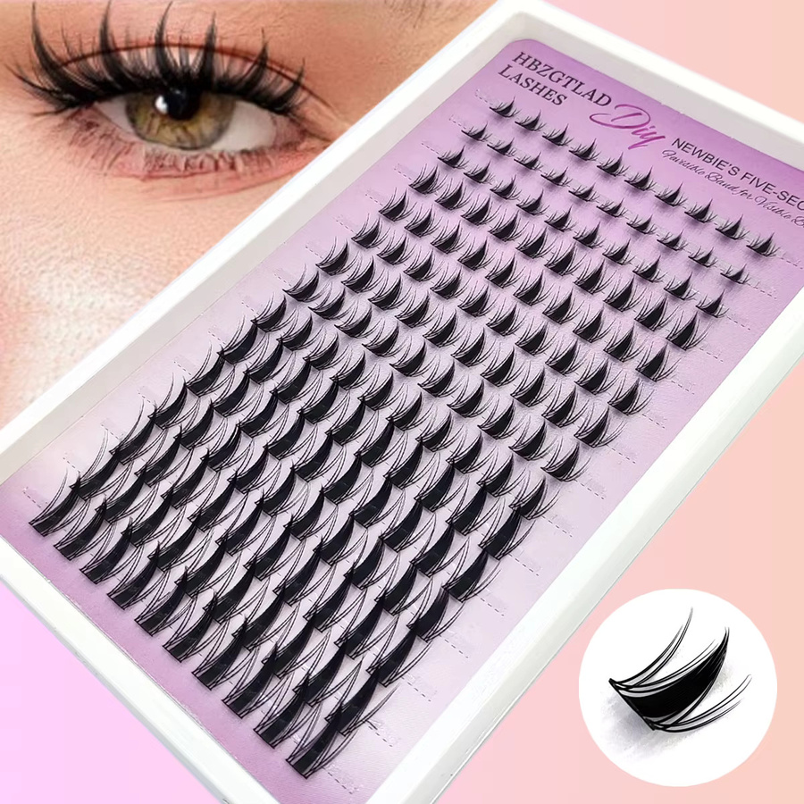 AMSDCN Fairy Eyelash Cluster Manga Wimpernverlängerung, Transparent - Bild 4