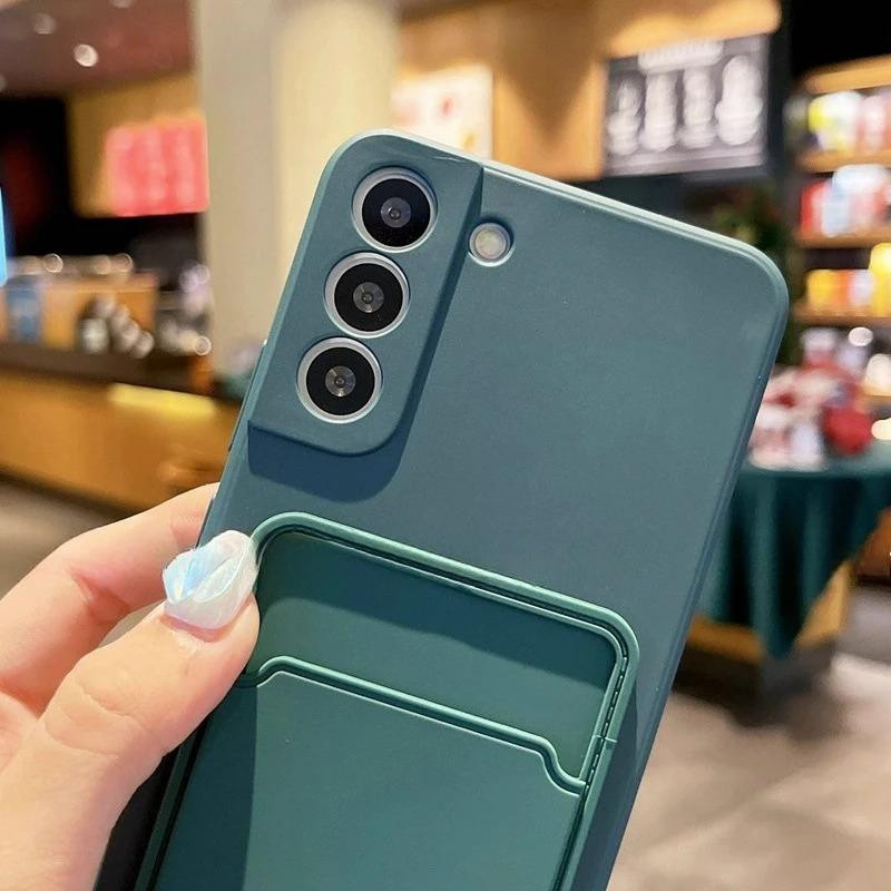 OnePlus Nord Kartensteckplatz Geldbörse Halter Hülle aus mattem weichem Silikon in Grün für OnePlus Nord CE 4 ACE Ultra Racing ACE Pro ACE 5 - Bild 2