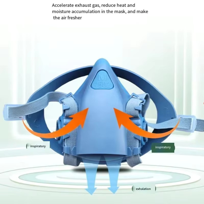 3M Industrielle Atemschutzmaske 6200 Halbmaske zur Staubschutz- und Sprühschutzanwendung passend für 3M 6001 6002 6006 Filter - Bild 2