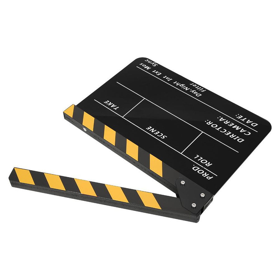 KaiSai Regisseur Filmklappe für Film, Fernsehen und Fotografie, Schwarz, B: 30 cm, H: 25 cm - Bild 1