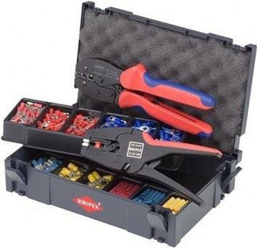 Knipex Crimp-Sortiment für Kabelverbinder 14-teilig, Farben: Gelb, Blau, Rot, Multicolour, Länge: 265 mm - Bild 2