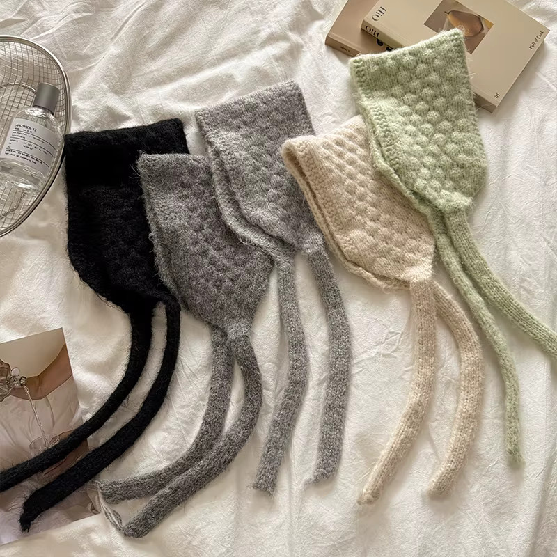 KINIJA Ohr Muff, Wolle, gestrickt, einfarbig - Bild 5