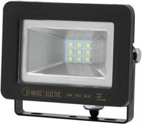 LED-Strahler Horoz Electric 10W in Schwarz, IP65, 6500K Cool White, extra flach aus Aluminium - Bild 1