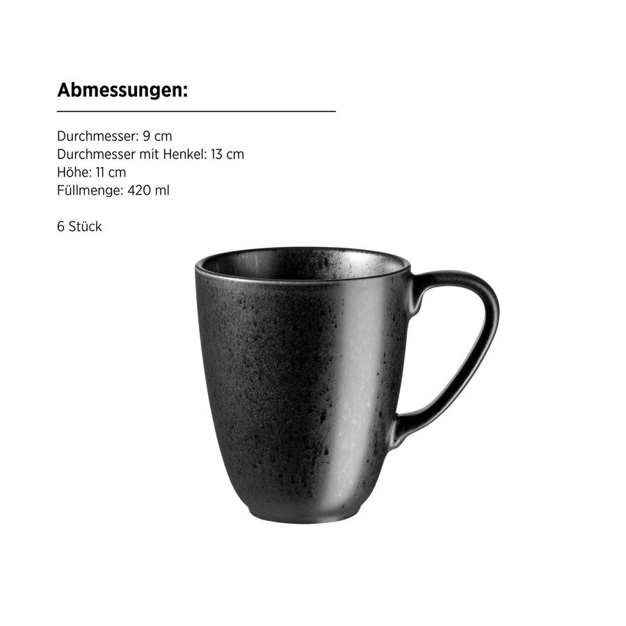 Mäser Frühstücks Set Essential aus Steinzeug in Schwarz - Bild 3