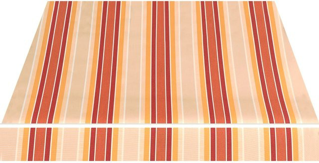 Spettmann Gelenkarmmarkise Star Fix, B: 250 cm, T: 200 cm, Orange-Rot Gestreift, Manuell mit Handkurbel - Bild 1