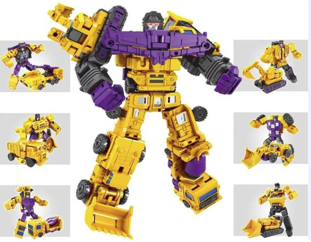 Linyi toy car 6-in-1 Transformierbares Robotermodell, Ingenieurfahrzeug, ab 3 Jahre - Bild 1