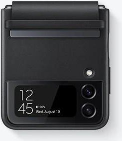 Samsung Flap Leather Cover für Galaxy Z Flip4 in Schwarz - Bild 1
