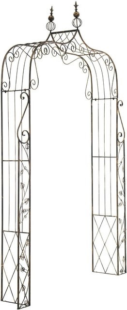 DELUKE Rosenbogen BREMEN Rankhilfe aus Metall in Bronze als Gartendekoration B/T/H: 143 x 30 x 248 cm - Bild 1