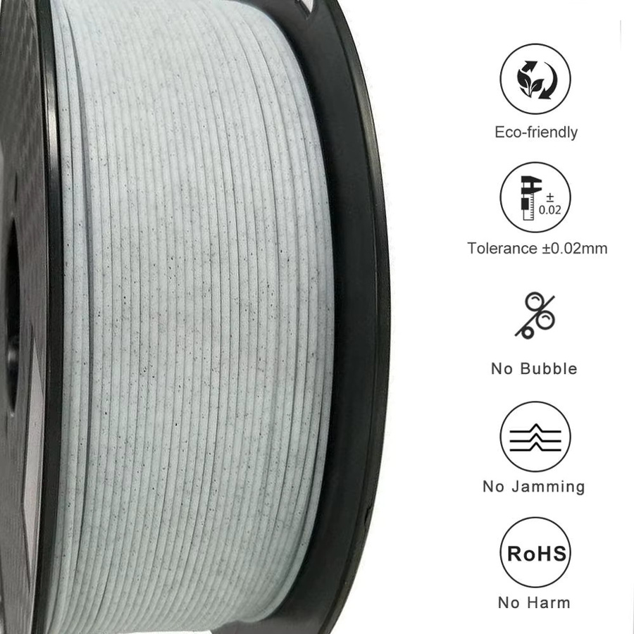 EasyThreed PLA 3D-Druckfilament 1,75 mm für FDM-Drucker in Silber, Schwarz oder Marmor - Bild 2