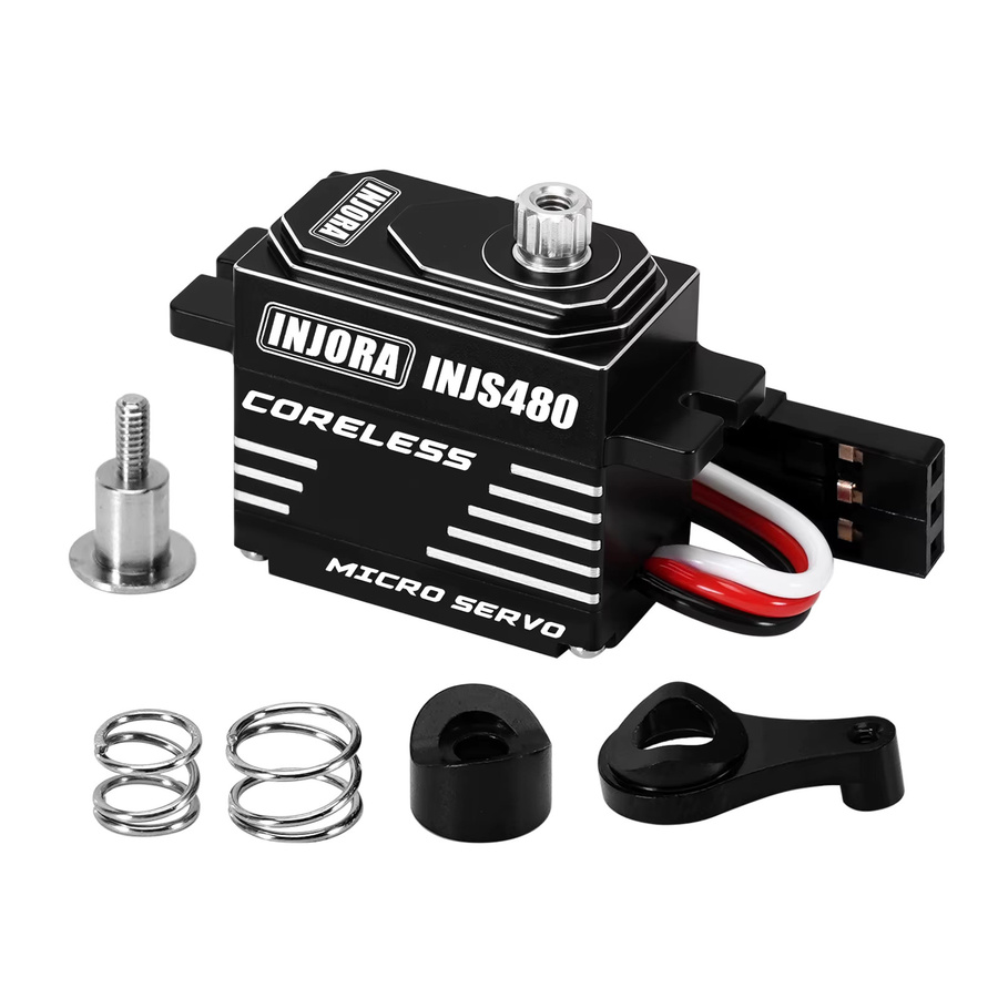 INJORA INJS480 Coreless Micro Servo mit Servo Saver, Schwarz - Bild 3