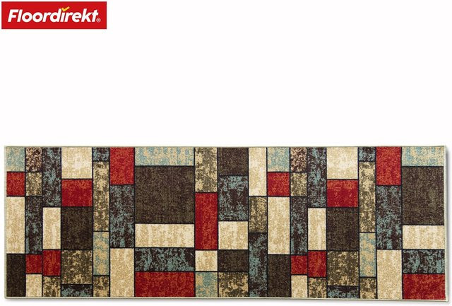 Floordirekt Teppich-Läufer Mannheim Patchwork Modern Multicolour aus Polypropylen - Bild 1