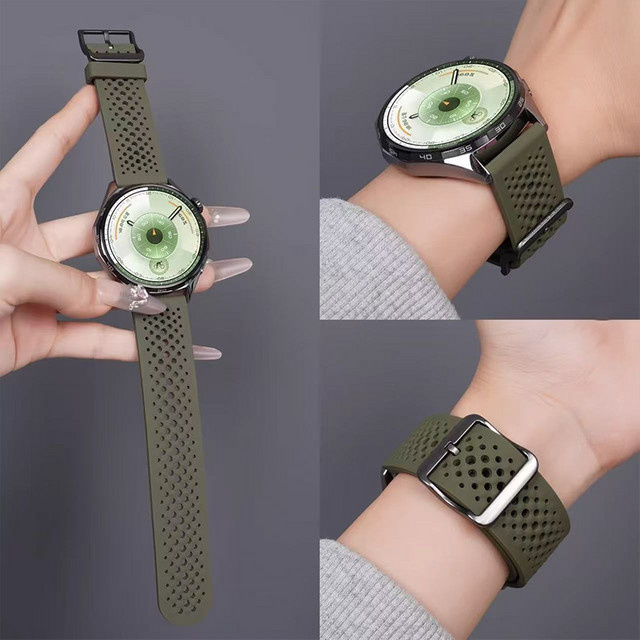 PEO Silikon-Sportarmband für Xiaomi Watch S4 Sport S3 2 S1 Pro, Unisex Gummiband in Grün, 22 mm Breite - Bild 1