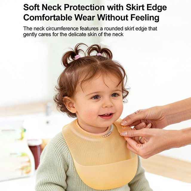 Philips Avent Silikon-Babylätzchen mit 3D-Wabenstruktur und verstellbarem Nackengurt - Bild 1