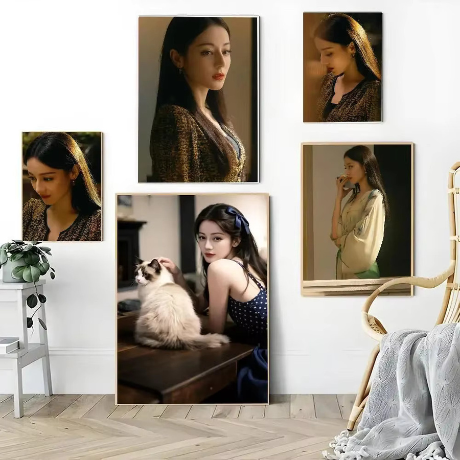 KAYOU Wandposter Dilraba Dilmurat selbstklebender wasserfester Kunstdruckaufkleber Mehrfarbig - Bild 2