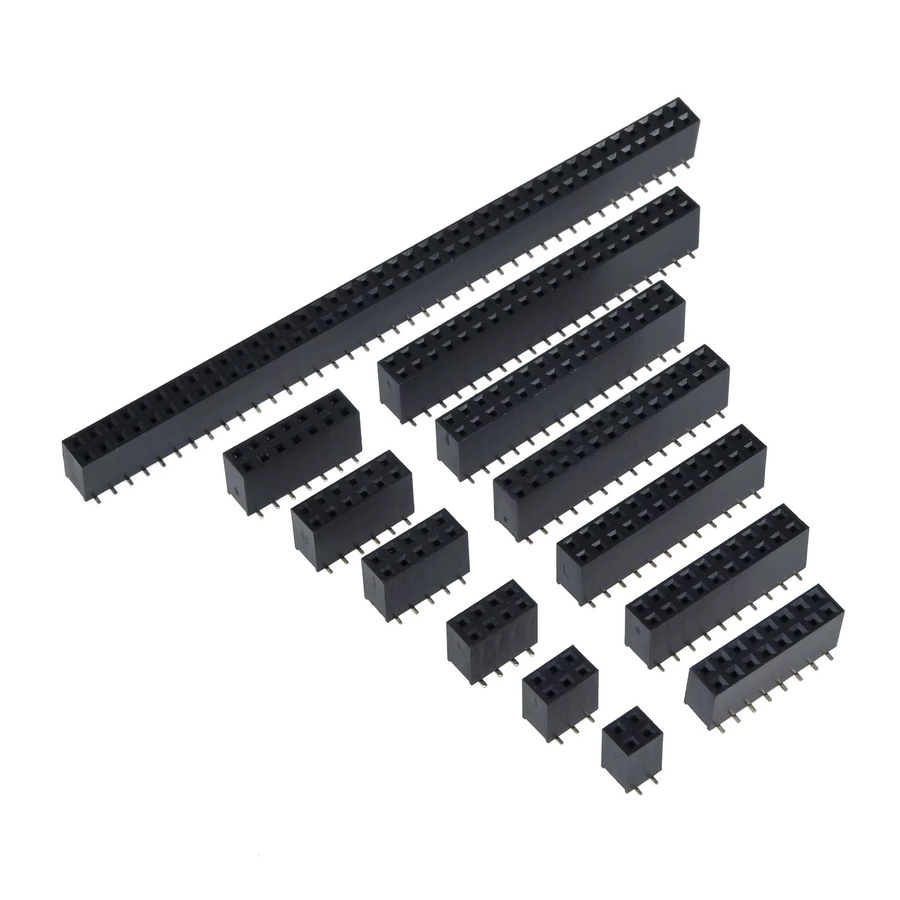 WXRKDZ SMD SMT Zweireihige Weibliche Header Stiftleiste 2,54 mm Pitch in Schwarz - Bild 3