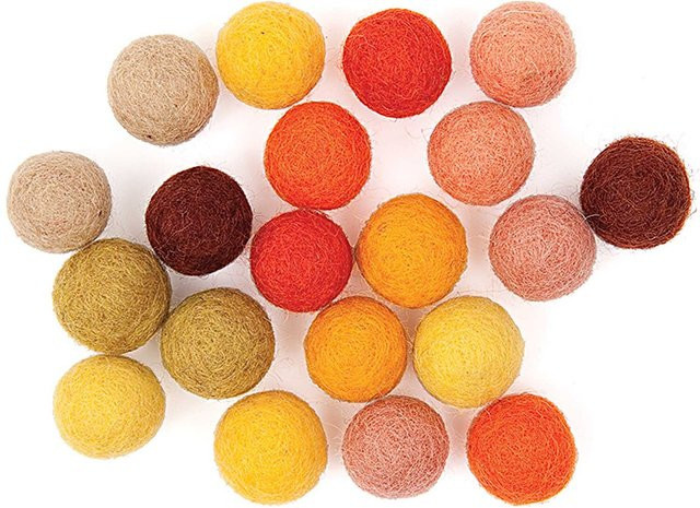 Rico Design Filz-Kugelmix Gelb, 20 Stück, Durchmesser: 1,5 cm - Bild 1