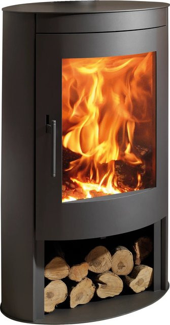 Panadero Kaminofen Oval in Schwarz Metallic aus Stahl mit 8,7 kW - Bild 1
