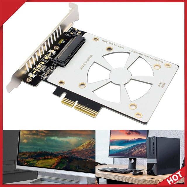 VODOOL U.2 SFF-8639 zu PCIe x4 Erweiterungskarte für NVMe SSD, Silber - Bild 1