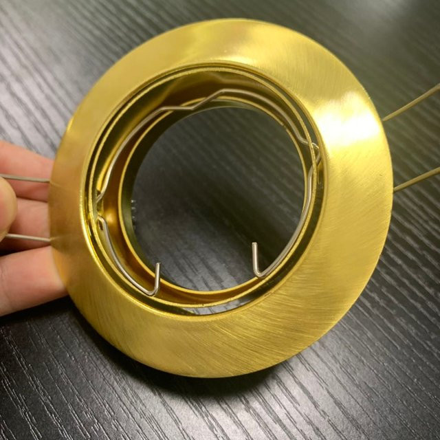 JOYINLED Goldene LED Einbauleuchte Rund mit verstellbarem Strahler und GU10 Fassung - Bild 1