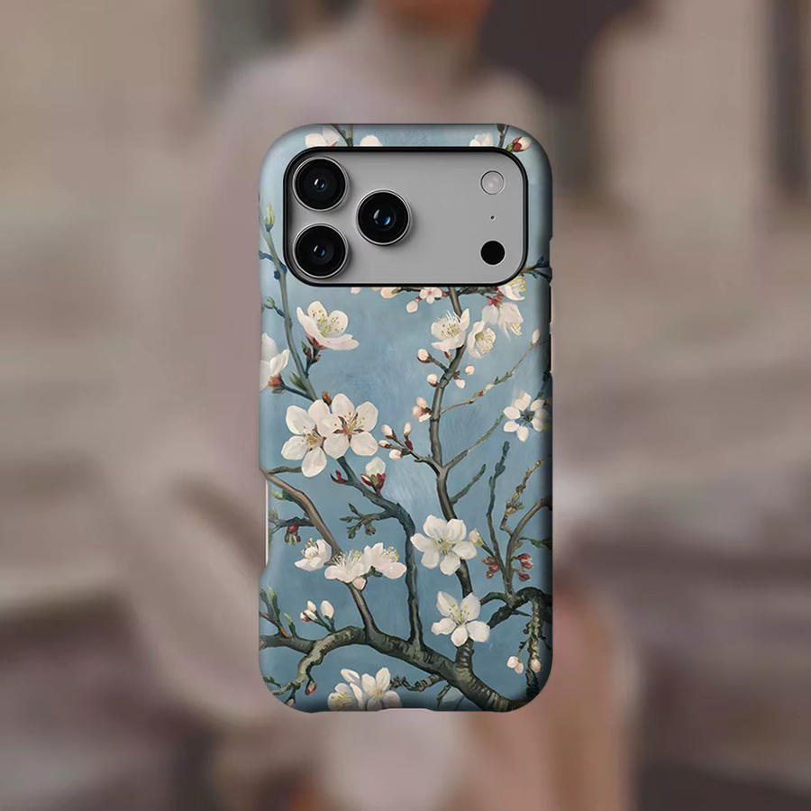 Potdemiel Handyhülle Mandelblüten-Traum für iPhone 17 16 15 14 13 Pro Max Plus, robuste Einzel- und Doppelschicht-Schutzhülle, Mehrfarbig - Bild 3