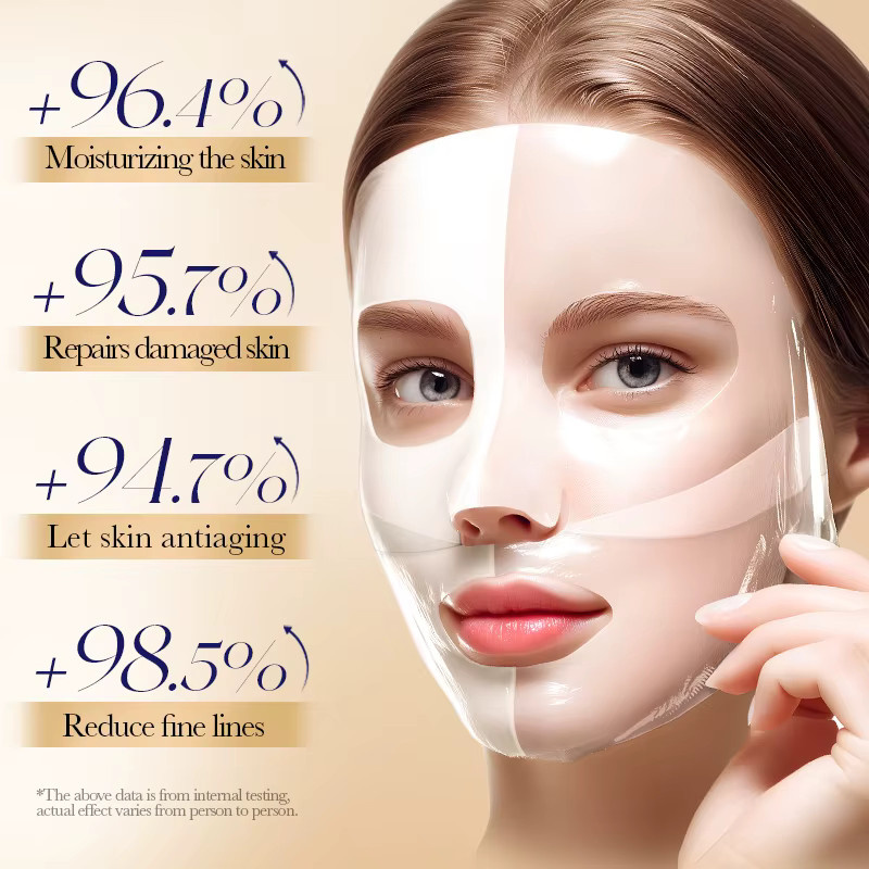 SADOER Kollagen-Anti-Falten-Maske, für reife Haut, 5/10 Stück - Bild 2