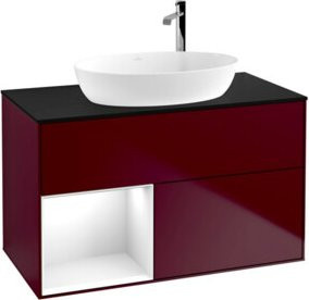 V&B Waschtischunterschrank Finion 100 Wandbeleuchtung in Weiß lackiert B/T/H: 100 x 50,1 x 50,1 cm - Bild 1