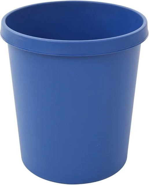 PROREGAL Klassischer Runder Kunststoff Papierkorb Blau, H x B x T: 32 x 31 x 31 cm - Bild 1