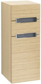 Villeroy & Boch Seitenschrank Subway 2.0 in Nordic Oak und Weiß, Wandmontage, B: 35,6 cm, H: 85,7 cm - Bild 1