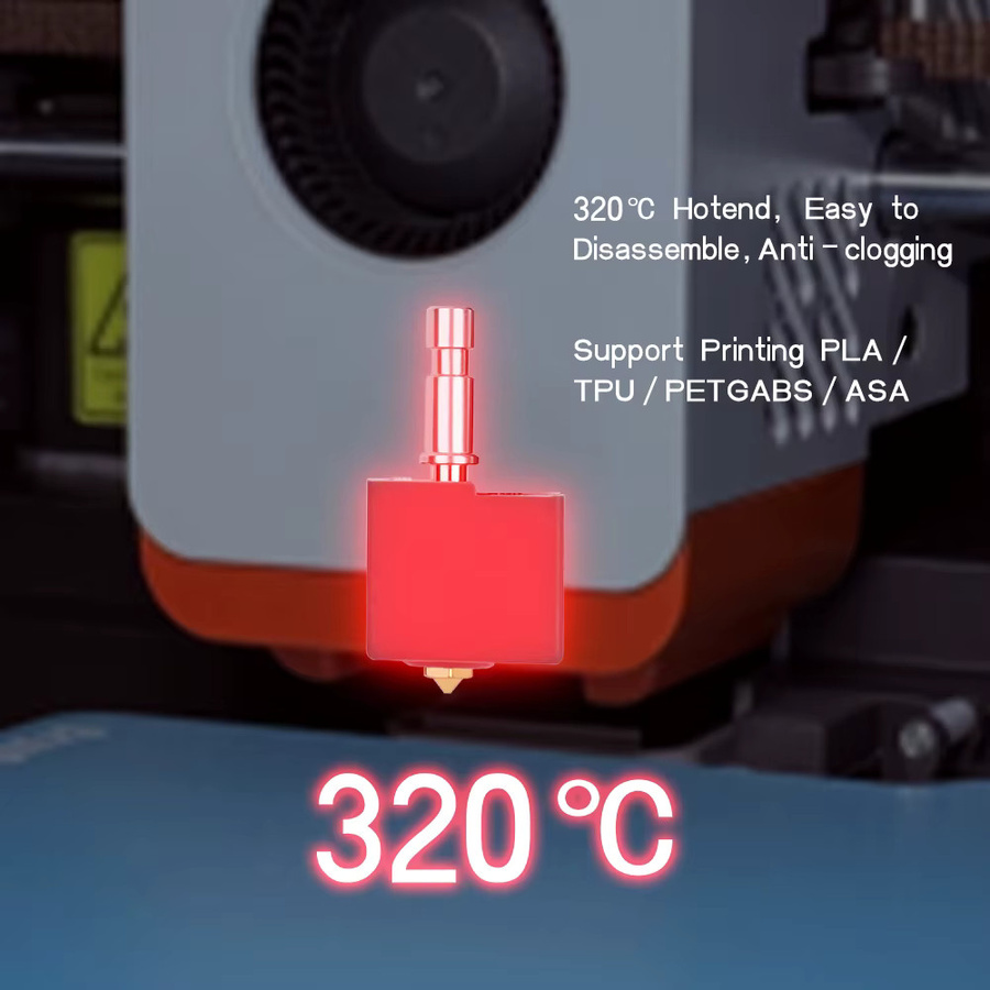 Sirol Kobra S1 Hotend Kit mit Düsen in 0,2 mm, 0,4 mm, 0,6 mm und 0,8 mm aus gehärtetem Stahl und Messing inklusive Silikonsocke für 3D-Drucker - Bild 3