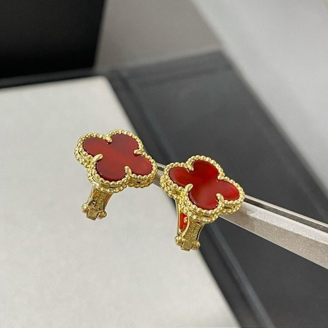Hui Ran Ohrringe, 18k Roségold, Roter Chalcedon, Damen - Bild 1