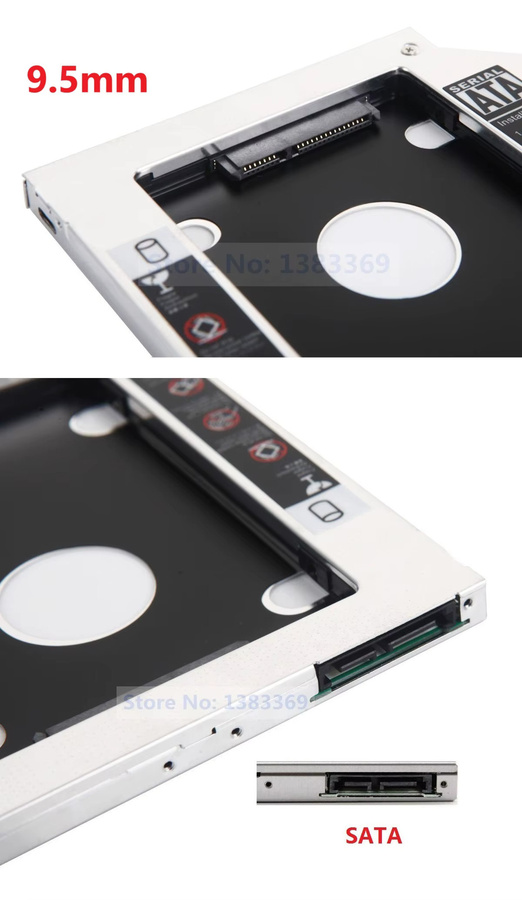 Lenovo HDD Caddy Rahmen mit Blende für 2,5 Zoll SATA Festplatten passend für G50 G70 G50-30 G50-45 G50-70 G50-75 G50-80 G70-70 - Bild 4