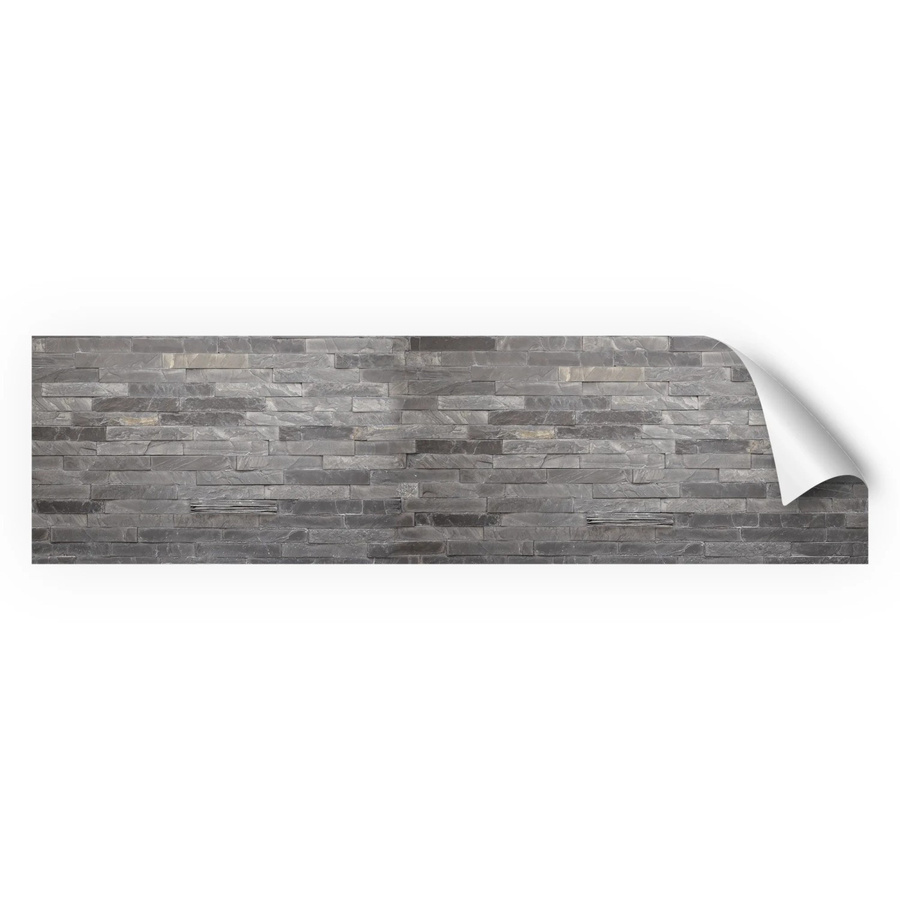 Myspotti Küchenrückwandfolie Black Bricks in Fliesenoptik, Selbstklebend, Farbe: Schwarz/Grau, B: 220 cm, H: 60 cm - Bild 2