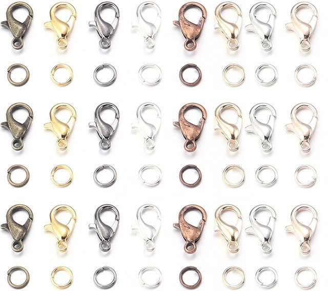 Xinyao Karabiner Haken mit Jump Ringe End Verschlüsse, Unisex - Bild 1