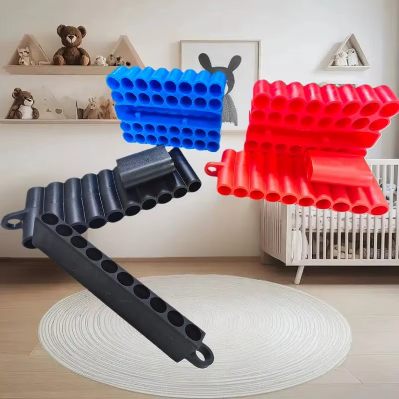 Bit-Halter für Schraubendreher-Bits mit 1/4 Zoll Sechskant-Schaft in Schwarz und Multicolour mit 10, 22 oder 32 Löchern zur Aufbewahrung - Bild 3
