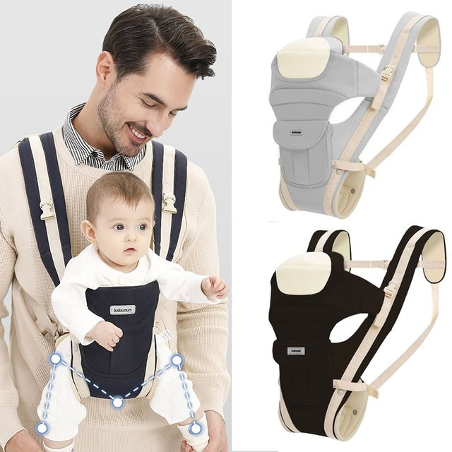 Multifunktionaler Baby-Taillenhocker in Pink für vier Jahreszeiten mit Vorder- und Rückentragemöglichkeit - Bild 1