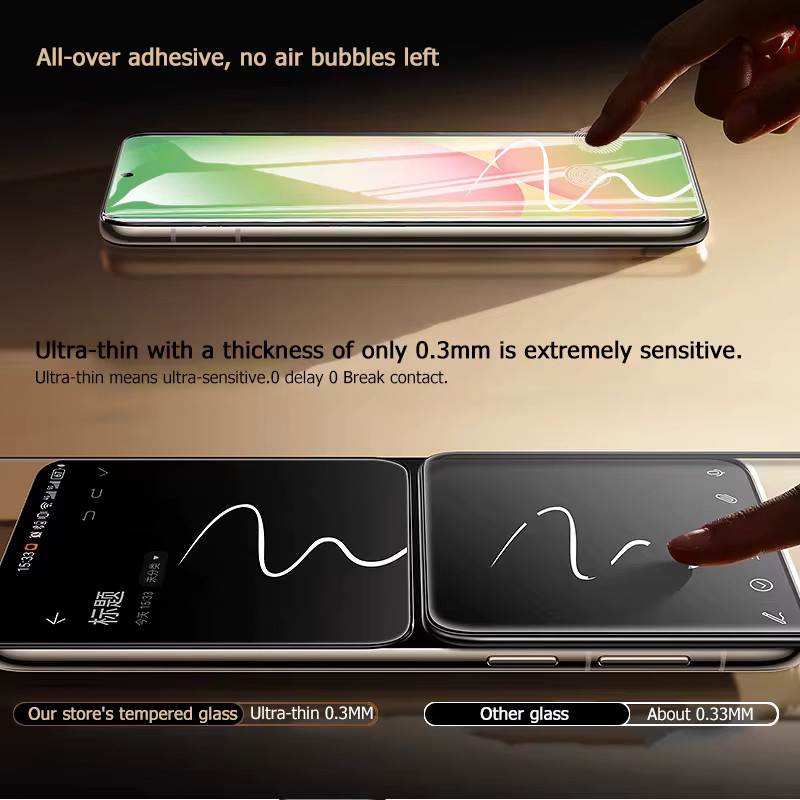 3-teiliges Upgrade Displayschutz-Set aus 9H gehärtetem Glas für Samsung Galaxy A56 5G, transparent, Fingerabdruck-Entsperrung kompatibel - Bild 5