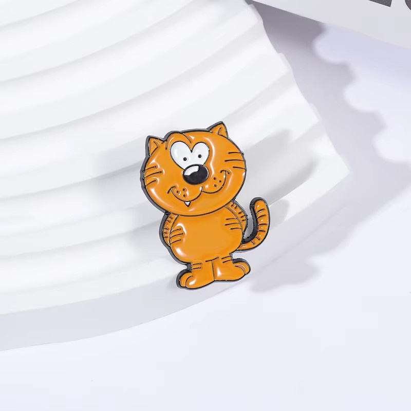 QIHE JEWELRY Brosche, Gelbe Katze, Emaille, Unisex - Bild 2