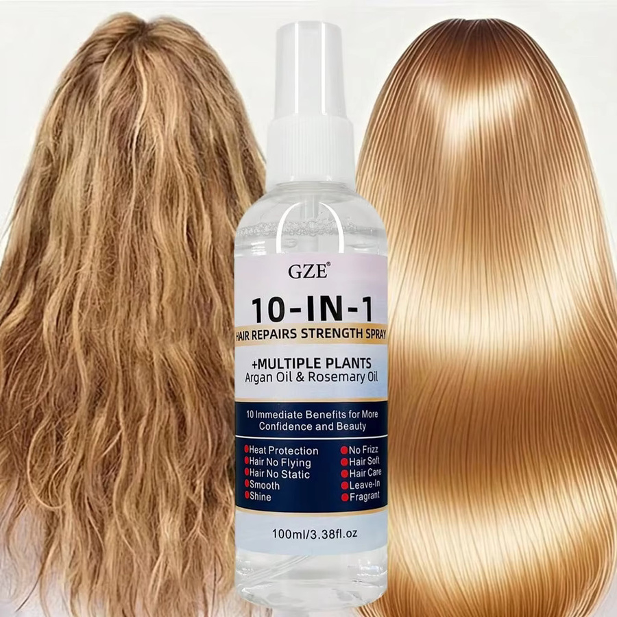 GZE 10 IN 1 Leave-In Conditioner Seidenspray mit Arganöl & Rosmarinöl - Bild 2